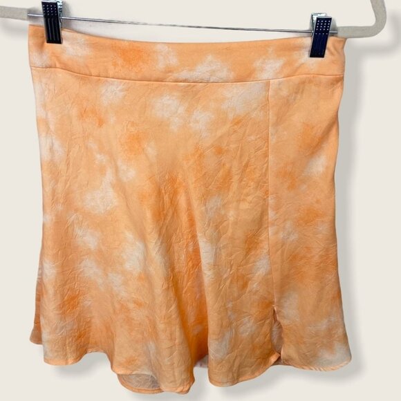 Nwt Free People Martine Flirt Tie Dye Mini Skirt Size 6 Peach New With Tags Boho - Picture 4 of 11